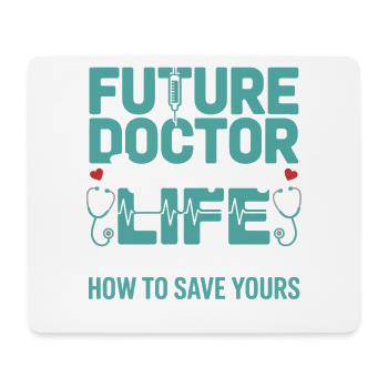 Future déclaration de sauveteur médecin - Tapis de souris (format paysage) - blanc - Devant