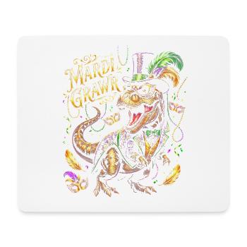 Mardi Gras Dino Mask Cult - Mouse Pad (horizontal) - white - Front