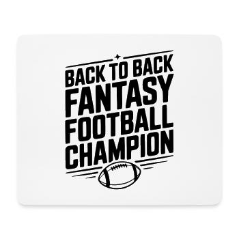 Champion de Fantasy Football consécutif - Tapis de souris (format paysage) - blanc - Devant