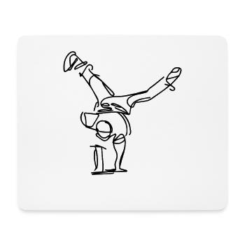 Breakdancer Skizze - Mousepad (Querformat) - Weiß - Vorne