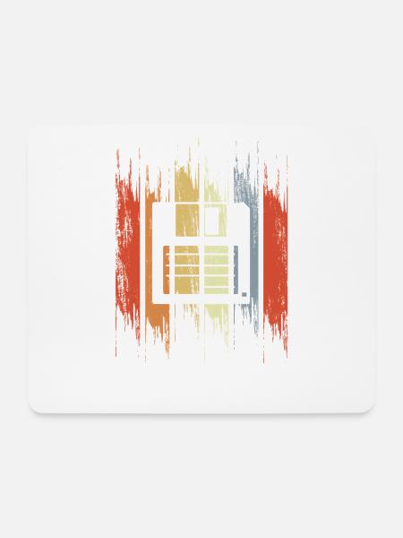 Retro Diskette - Mousepad (Querformat) - Weiß