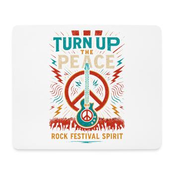 Rock festival peace guitar, peace motif - Mouse Pad (horizontal) - white - Front