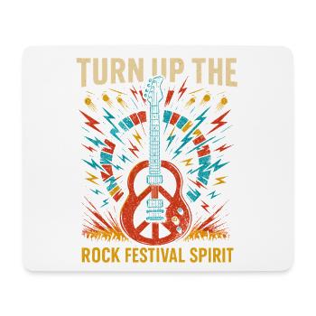 Rock festival spirit, peace gitarre - Mousepad (Querformat) - Weiß - Vorne