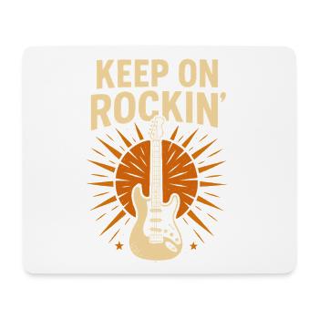 Continue de rocker, guitare rockfan - Tapis de souris (format paysage) - blanc - Devant