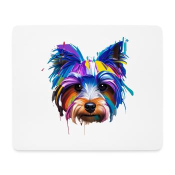 Yorkshire Terrier Yorkie Colorful Pop Art Dog Mom - Mouse Pad (horizontal) - white - Front