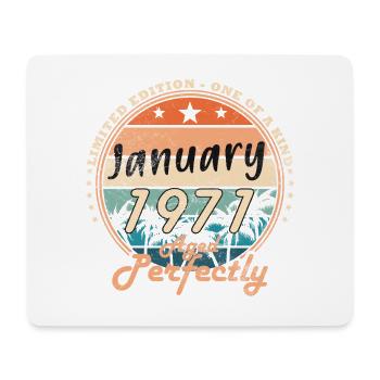 55th Birthday Original January Born 1971 - Mouse Pad (horizontal) - white - Front