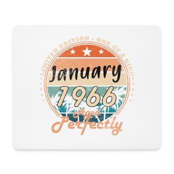 January 1966 Vintage Retro Birthday Gift - Mouse Pad (horizontal) - white - Front