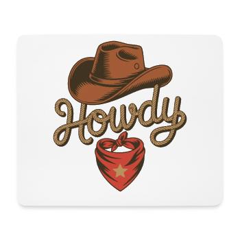 Howdy Cowboy - Conception de corde western - Tapis de souris (format paysage) - blanc - Devant