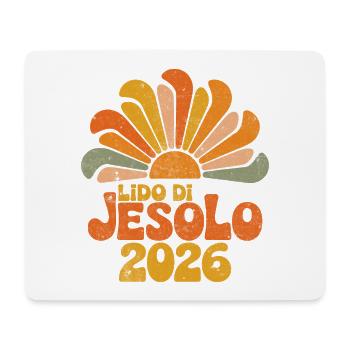 Lido di Jesolo 2026 Lever de soleil - Tapis de souris (format paysage) - blanc - Devant