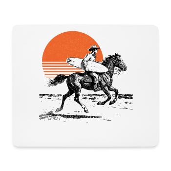 Cowboy Surfeur - Tapis de souris (format paysage) - blanc - Devant