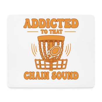 Süchtig nach diesem Ketten-Sound Funny Disc Golf - Mousepad (Querformat) - Weiß - Vorne