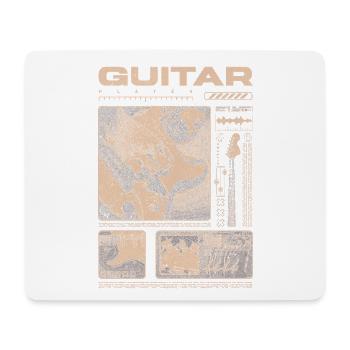 Guitariste Guitariste Rock Musicien streetwear - Tapis de souris (format paysage) - blanc - Devant
