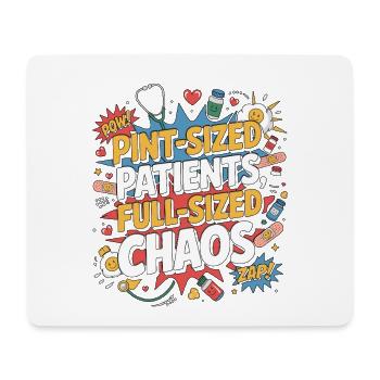 Pediatric Nurse Pint-Sized Patients Children Nurse - Mouse Pad (horizontal) - white - Front