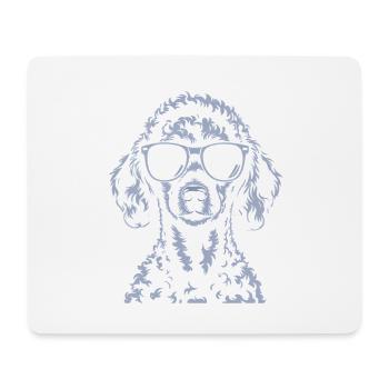 Weisser Pudel - Mousepad (Querformat) - Weiß - Vorne
