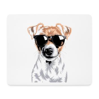 Jack Russell Terrier - Tapis de souris (format paysage) - blanc - Devant