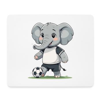 Elephant Soccer Soccer - Mouse Pad (horizontal) - white - Front