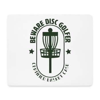Vorsicht, Disc Golfer - Mousepad (Querformat) - Weiß - Vorne