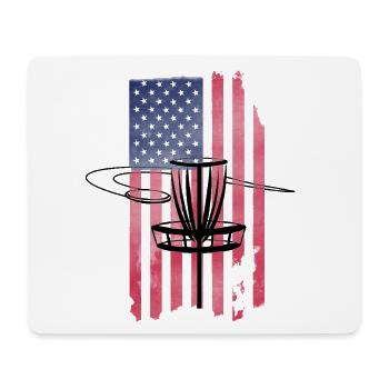 Disc Golf USA Flagge - Mousepad (Querformat) - Weiß - Vorne