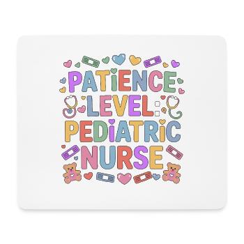 Pediatric Nurse Patience Level Pediatric Peds RN - Mouse Pad (horizontal) - white - Front