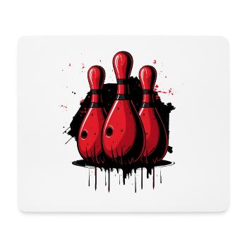 Bowling Pins - Mouse Pad (horizontal) - white - Front