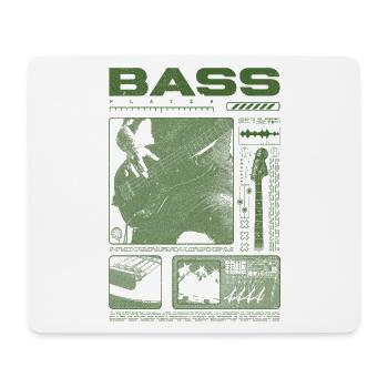 Bassgitarrenliebhaber Bassist Streetwear - Mousepad (Querformat) - Weiß - Vorne