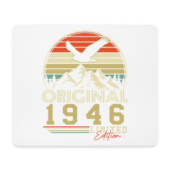 Cadeau rétro original d’anniversaire vintage de 1946 - Tapis de souris (format paysage) - blanc - Devant