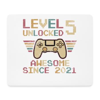 5. Geburtstag 5 Jahre Level 5 Geburtstagsgeschenk - Mousepad (Querformat) - Weiß - Vorne