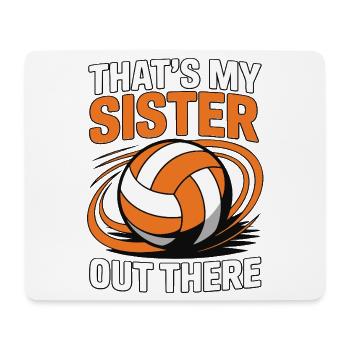 Volleyball Schwester - Stolzes Geschwister Design - Mousepad (Querformat) - Weiß - Vorne