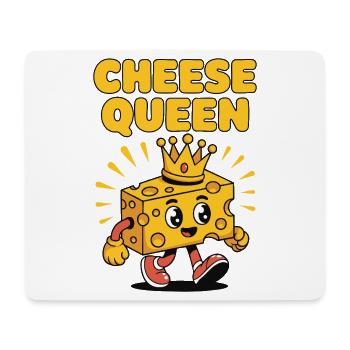 Cheese Queen – Cheese with a crown - Mouse Pad (horizontal) - white - Front