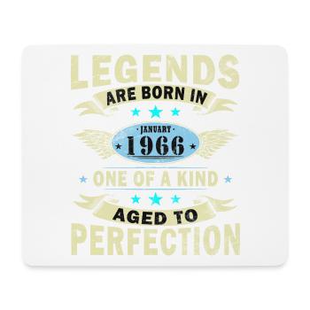 January 1966 Vintage Retro Birthday Gift - Mouse Pad (horizontal) - white - Front