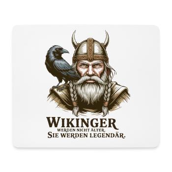 Légende viking viking marin Odin Raven Fighter - Tapis de souris (format paysage) - blanc - Devant