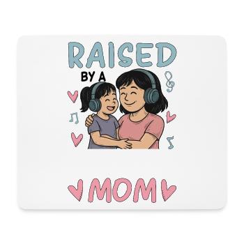 Raised By A K-Pop Mom - Mouse Pad (horizontal) - white - Front