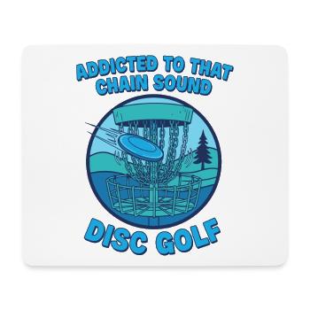 Süchtig nach diesem Kettensound Disc Golf Disc Golfer - Mousepad (Querformat) - Weiß - Vorne