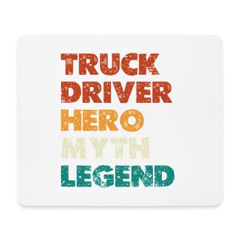 Légende du Héros du Chauffeur de Camion - Tapis de souris (format paysage) - blanc - Devant