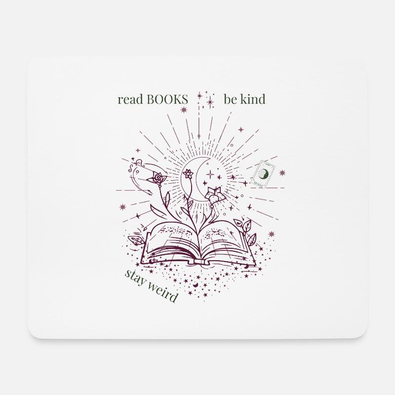 read books and be kind - Mouse Pad (horizontal) - white