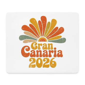 Gran Canaria 2026 Retro Sonnenuntergang - Mousepad (Querformat) - Weiß - Vorne