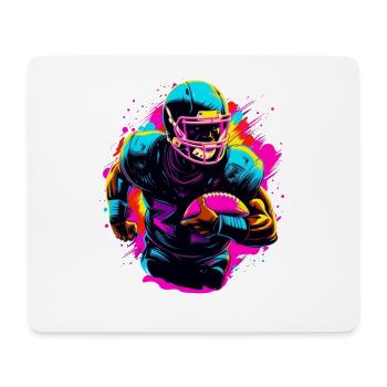 Football néon - Tapis de souris (format paysage) - blanc - Devant