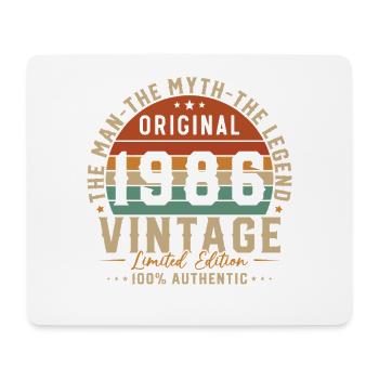 1986 Vintage Retro Birthday Gift - Mouse Pad (horizontal) - white - Front