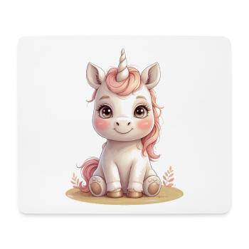 Zuckersüßes Einhornbaby Illustration - Mousepad (Querformat) - Weiß - Vorne