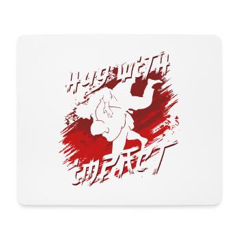 Judo Martial Arts Hug With Impact - Mouse Pad (horizontal) - white - Front