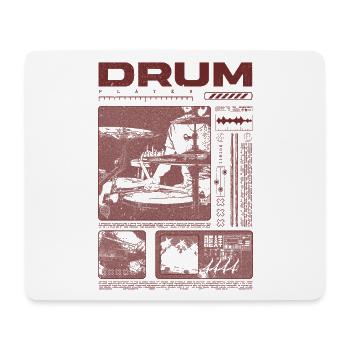 Rock Drummer Drum Player Streetwear - Mouse Pad (horizontal) - white - Front