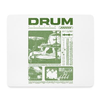 Rock Drummer Drum Player Streetwear - Mouse Pad (horizontal) - white - Front