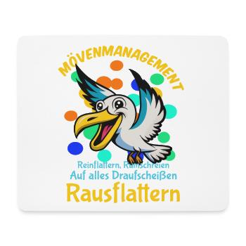 Mövenmanagement kompetenter Kollegen - Mousepad (Querformat) - Weiß - Vorne