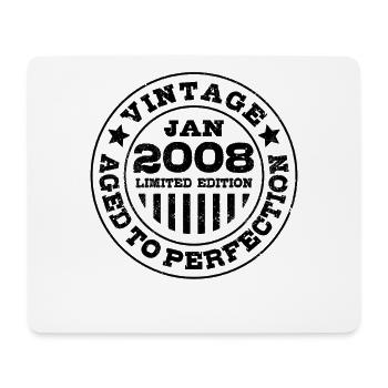 Januar 2008 | Aged to perfection | Geburtstag - Mousepad (Querformat) - Weiß - Vorne