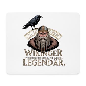 Légende viking viking marin Odin Raven Fighter - Tapis de souris (format paysage) - blanc - Devant