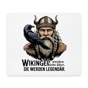 Légende viking viking marin Odin Raven Fighter - Tapis de souris (format paysage) - blanc - Devant