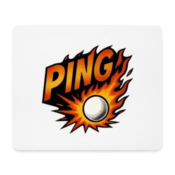 Ping Pong - Tennis de Table - Tapis de souris (format paysage) - blanc - Devant