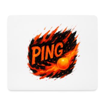 Ping Pong - Tennis de Table - Tapis de souris (format paysage) - blanc - Devant