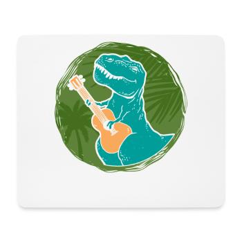 Hawaiian Ukulele Uke T-Rex - Mouse Pad (horizontal) - white - Front
