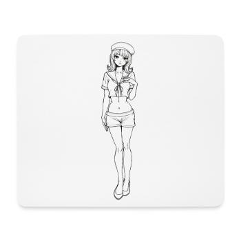 Pin-up sailor navy retro look - Mouse Pad (horizontal) - white - Front